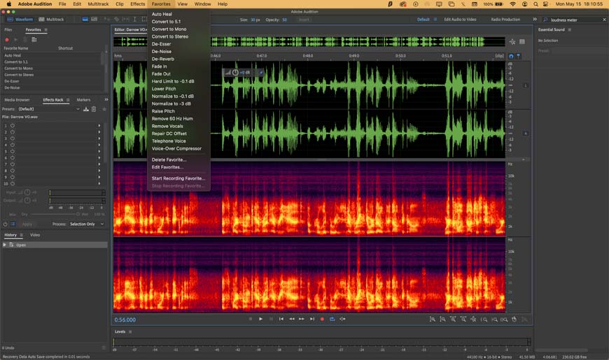 Screenshot of Adobe Audition interface showcasing powerful audio editing features and tools.